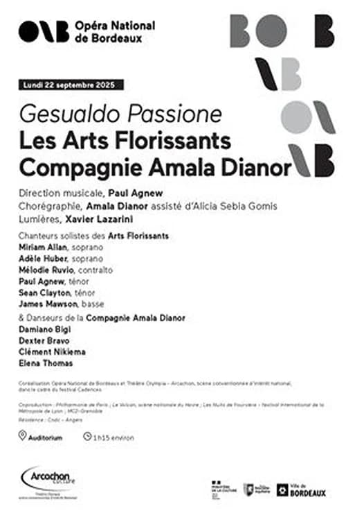 Amala Dianor et Les Arts Florissants : Gesualdo Passione Nuits de Fourvière 2026