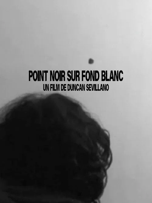 Point noir sur fond blanc