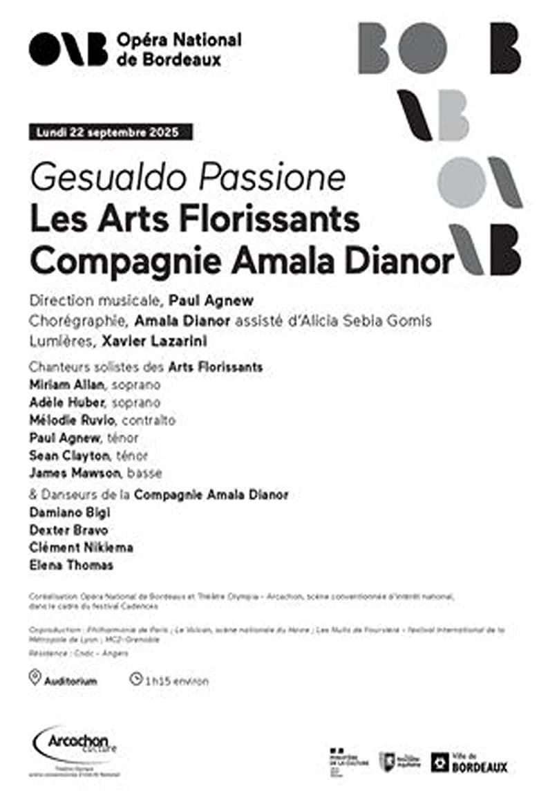 Amala Dianor et Les Arts Florissants : Gesualdo Passione Nuits de Fourvière 2026